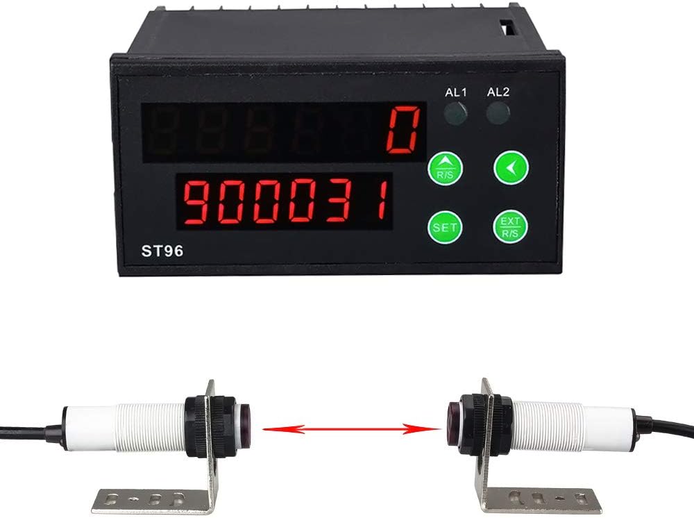 yjingrui 数字 led 计数器 双红外光电传感器 自动传送带 6 位 0